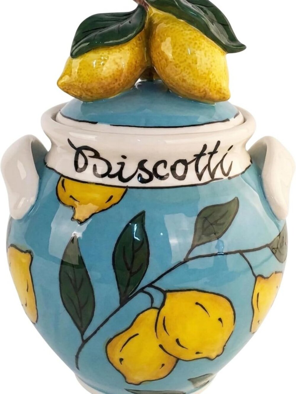 Lemon Sky Cookie Jar - 10.5" Ceramic Storage, Fun Kitchen Decor & Accessories